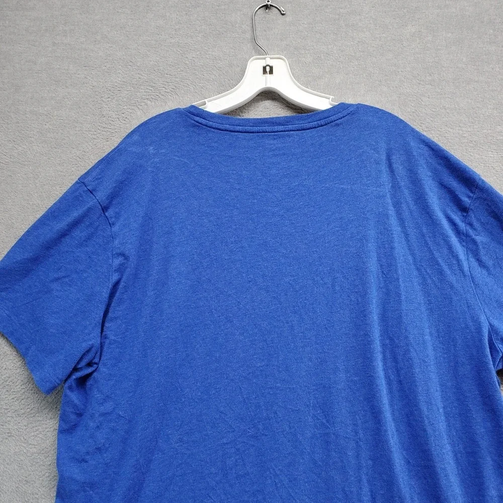 Polo Ralph Lauren Men Shirt XL Blue Logo‎ Embroidered Short Sleeve Crew Neck